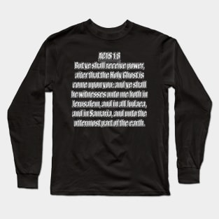 Acts 1:8 KJV Long Sleeve T-Shirt